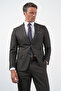 Brown Swallow Collar 6 Drop Slim Fit Full Lining Flexible Suit 1001260169 - 2