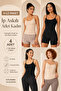 Women's 95% Natural Bamboo Flexible 4-Piece Basic Undershirt with Rope Straps - Soft Textured & Sweat-Absorbent Fabric