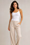 Women's Viscose 2-Piece Undershirt with Rope Straps & Lace Detail - 2