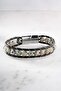 Chrome Plated 8 mm Ceyd Natural Stone Men's Leather Bracelet - 4