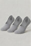3-Piece Gray Men's Bamboo Seamless Flexible Non-Slip Invisible Ballerina Socks - Premium - 2