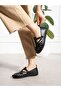 Shadow Black Genuine Leather Women's Sandals - 4