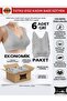 0152 Women's Half Athlete Lambada Bra 100% Cotton Combed Cotton 6 Pack - 5