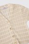Baby Girl Knitted Ecru Knitwear Cardigan - 3