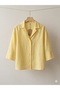 Women's Yellow Colored Casual Cotton Summer Shirt - 2