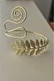 Gold Leaf Pattern Upper Arm Accessory – Adjustable Bohemian Arm Bracelet - 3