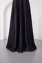Women's Black Boat Neck Stoned Long Promise Engagement Wedding Evening Dress - 4