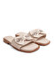 Bln 138 Flat Sole Slippers with Bow and Stone Detail