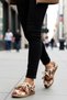Women's Suede Lace-Up Sneakers Animal Patterned Comfortable Cut Casual Sneaker Modern Stylish Comfortable - 2