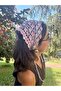 Crochet Pink Marbled Bandana with Mussel Pattern, Hand Knitted - 4
