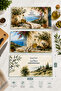 3-Piece Glass Cutting Board |   Olive Branch Collection |   17cm X 29cm - 3