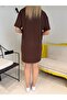 Coffee V-Neck Modal Dress - 5