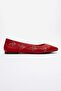 Lucas Women's Genuine Leather Embroidered Ballerinas Red - 2