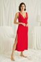 Women's Chest and Back Cut-Out Lace and Slit Nightgown 18746