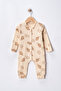 3-Piece Baby Long Romper Set |   Baby Girl |   100% Cotton Rib |   Soft Patterns - 6