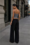 Black Elastic Waist Wide Leg Pants |   Summer's Favorite - 2