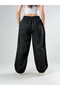 Black Striped Women's Oversize Pants Coc3172 - 4