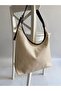 Ema Model Hand and Women's Shoulder Bag Linen Bitter Brown - 3