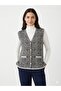 Women's Authentic Patterned Buttoned Knitwear Vest with Pockets Classic Mother's Vest Compatible with Sizes 42-48 - 2