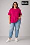 Plus Size Women's Crew Neck Slit Detailed 3Xl-6Xl Tunic T-Shirt Spr26Btsk501