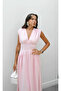 V-Neck Zero Sleeve Modal Waist Fitted Maxi Dress - 6