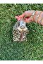 Women's Gold Metallic Studded Baguette Handbag - 3