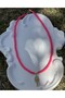 Neon Pink Fish Fimo Necklace |   Summer Bead Necklace |   Women's Bijouterie Necklace - 3