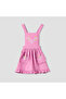 Collared Long Sleeves Top and Pinafore Dress with Tights - 6