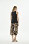 Women's Capri Thick Strap Black Pajama Set C4T9N412 - 4