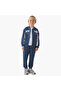 Boys Jacket and Joggers Set with Piping Accent - Cotton - Long Sleeve - Mandarin Collar