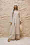 Cream Linen Long Two-Piece Set Long Tunic and Loose Trousers (2-Piece) - 4
