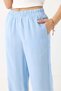 Women's Loose Fit Tencel Fabric with Elastic Waist in Light Blue - 4