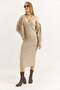 Women's Knitwear Cardigan Strap Dress Beige - 4