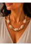Cream Tone Colored Design Necklace