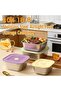 baytella 4-Piece Stainless Steel Food Storage Containers Set with Lids, Stackable Leakproof Metal Lunch Box Bento Containers, Dishwasher Safe Snack Containers, Sizes 4.5–7 inch - 5