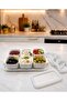 Acar New Jovi Collection Series 11 Piece Porcelain Breakfast Set - Vacuum Sealed Lid - with Tray