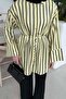 Striped Tie-Up Shirt Yellow - 3