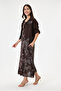 Brown Italian 100% Linen Floral Patterned Double Suit with Jacket Size 38 - 44 - 2