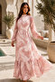 Balon Kol Printed Hijab Dress A3008 Pink - 3