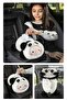 Cute Plush Tabletop Car Napkin Holder, Compatible with Car Armrest and Headrest, Figurine Napkin Box, Car Interior Accessory Organizer, Maskotlu Elastic Napkin Holder Box - 2