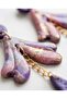 Pavlonya Damla Purple Dreams Series Polymer Clay & Epoxy Handmade Design Earrings - 3