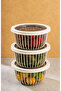 Linea 3 Pieces 1 Liter Round Leak-Proof Snack & Fruit & Legume Storage Container White Smoked - 6
