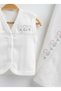 10 Piece Hospital Discharge Set with Elegant Floral Embroidery Newborn Baby Set with Cotton Blanket - 2