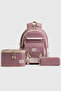 -1396 Set of 3 Children's Primary School Middle School Bag with Pen Holder and Lunch Bag Backpack Gülkurus - 2