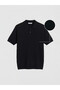 Vizyon New Season Polo Collar Ribbed Men's Knitwear T-Shirt - 5