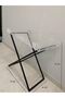 Modern Arylic tray with stand – Clear Acrylic Tray with Black Metal Frame, Portable & Stylish (76L x 46W x 79H cm),QT020 - 2