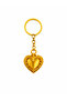 Gold Heart Motif Keychain - 4
