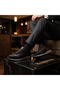 Black Suede & Floter Leather Sneaker - 5