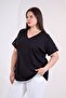 Women's Plus Size V-Neck Blouse with Sleeve Epaulettes