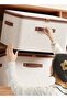 2 Pack Foldable Clothes Storage Boxes with Two-way Zipper for Comforters, Blankets, Toys (Beige) - 3